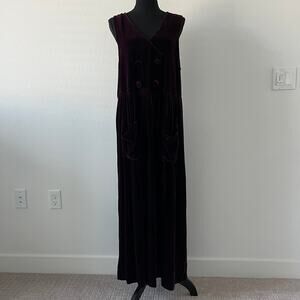 Sareet Velvet Dress Medium Purple Sleeveless FLAWED DIY